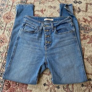 Levi’s 721 Sculpt High Rise Skinny Ankle Jeans Size 27